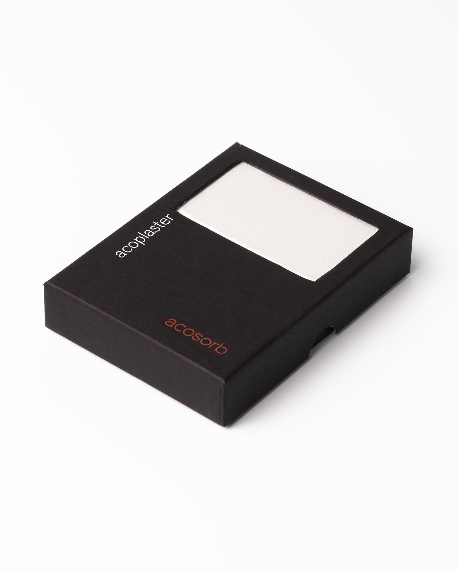 Acoplaster F sample box with acoustic plaster material