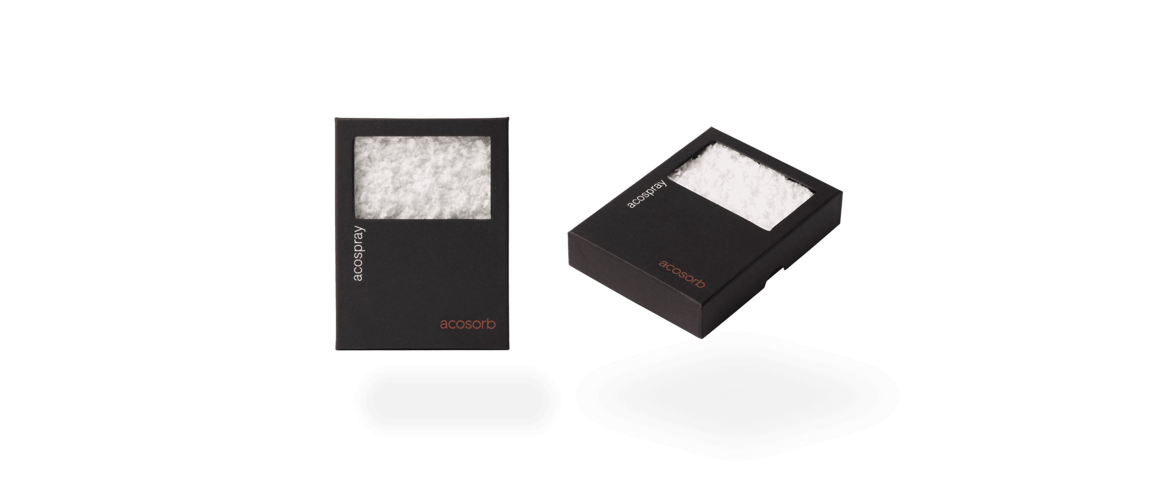 Acospray DC3 sample box — akoestisch spuitwerk met grove structuur
